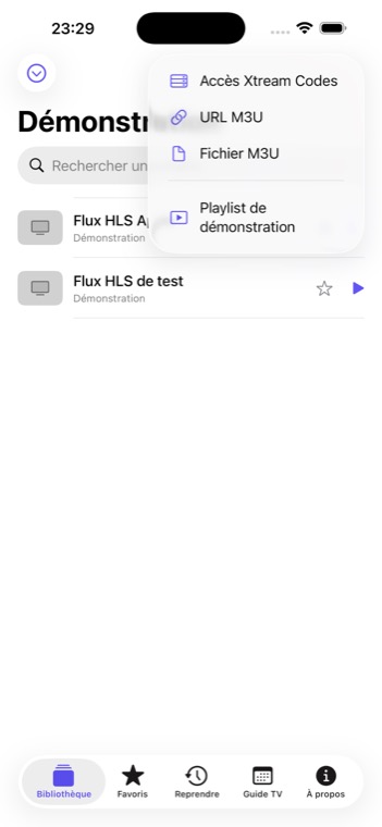 Import screen